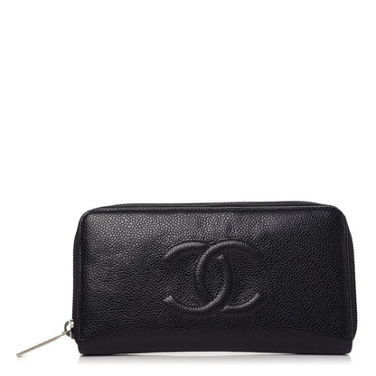 Chanel Caviar Timeless CC Large Gusset Zip Around Wallet Black 1 of 10
