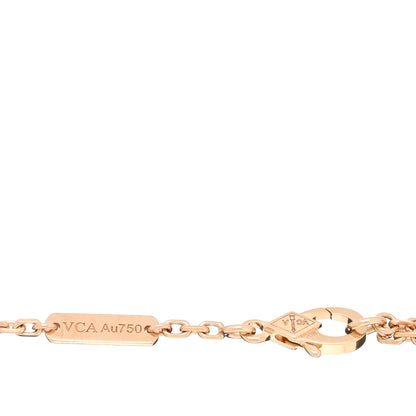 Van Cleef & Arpels 18K Rose Gold Mother Of Pearl Lucky Spring Plum Blossom Bracelet 3 of 4