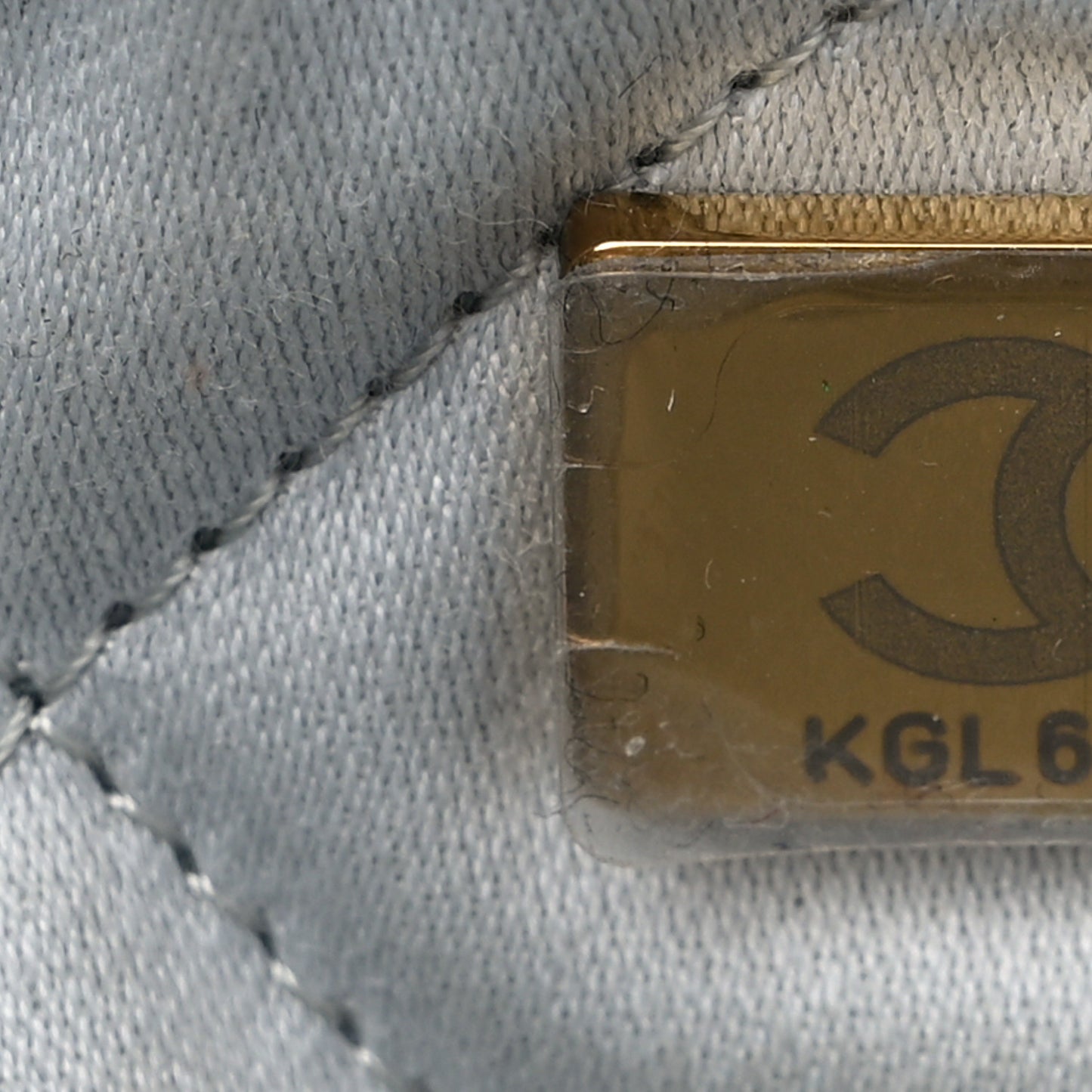 Shiny Calfskin Quilted Chanel 22 Light Blue