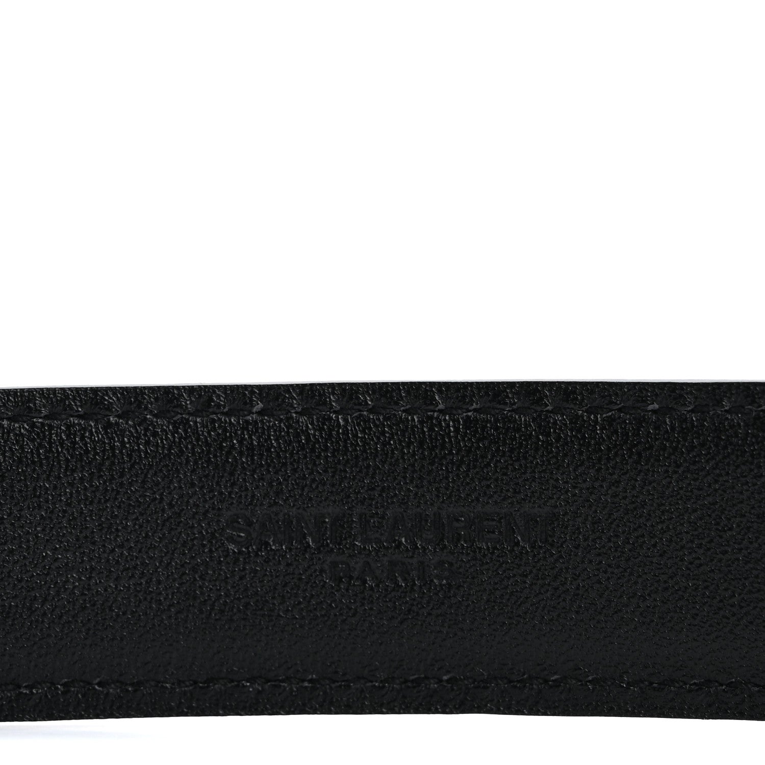 Saint Laurent Brushed Calfskin Folk Buckle Belt 70 Black 3 of 8