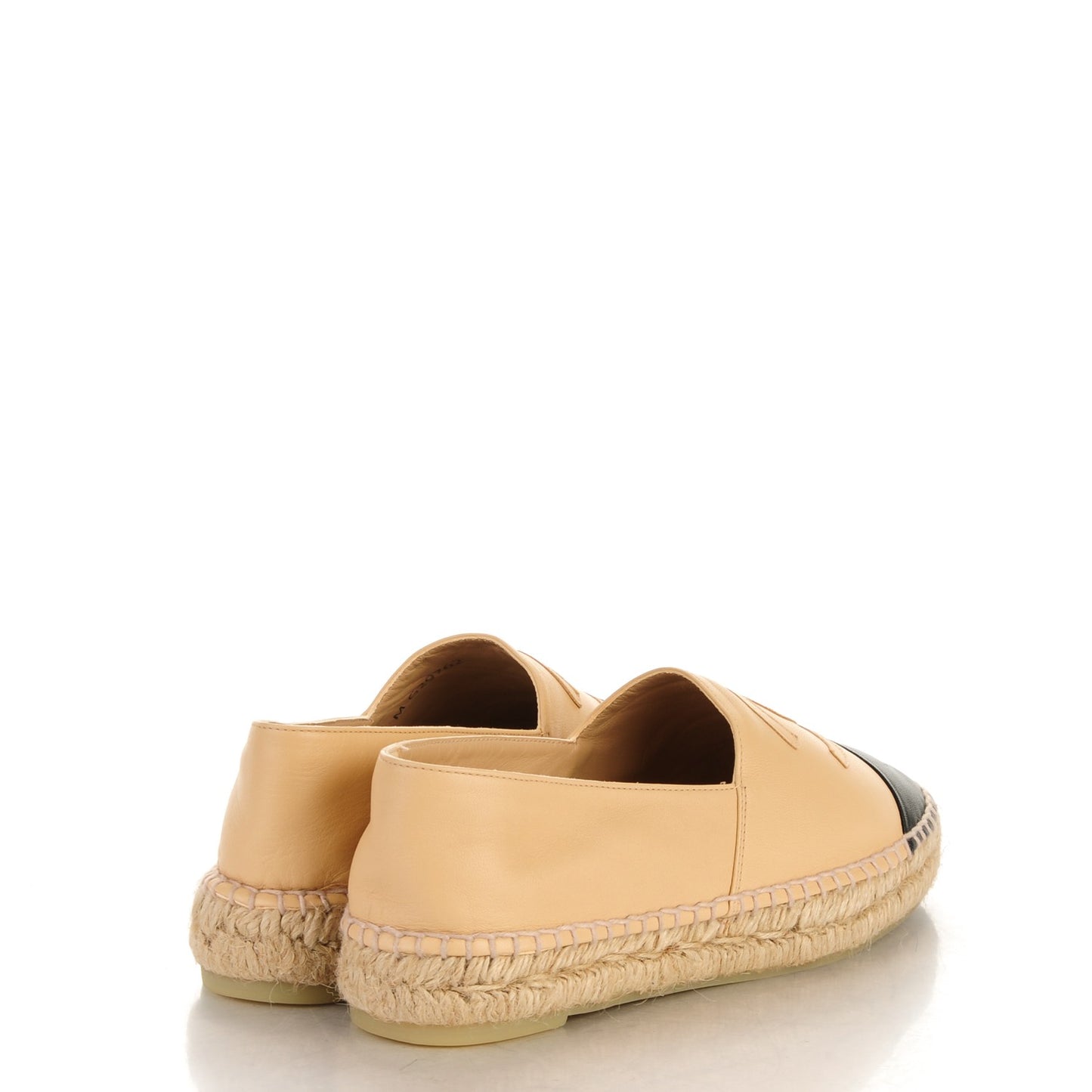 Lambskin CC Espadrilles 37 Beige Black