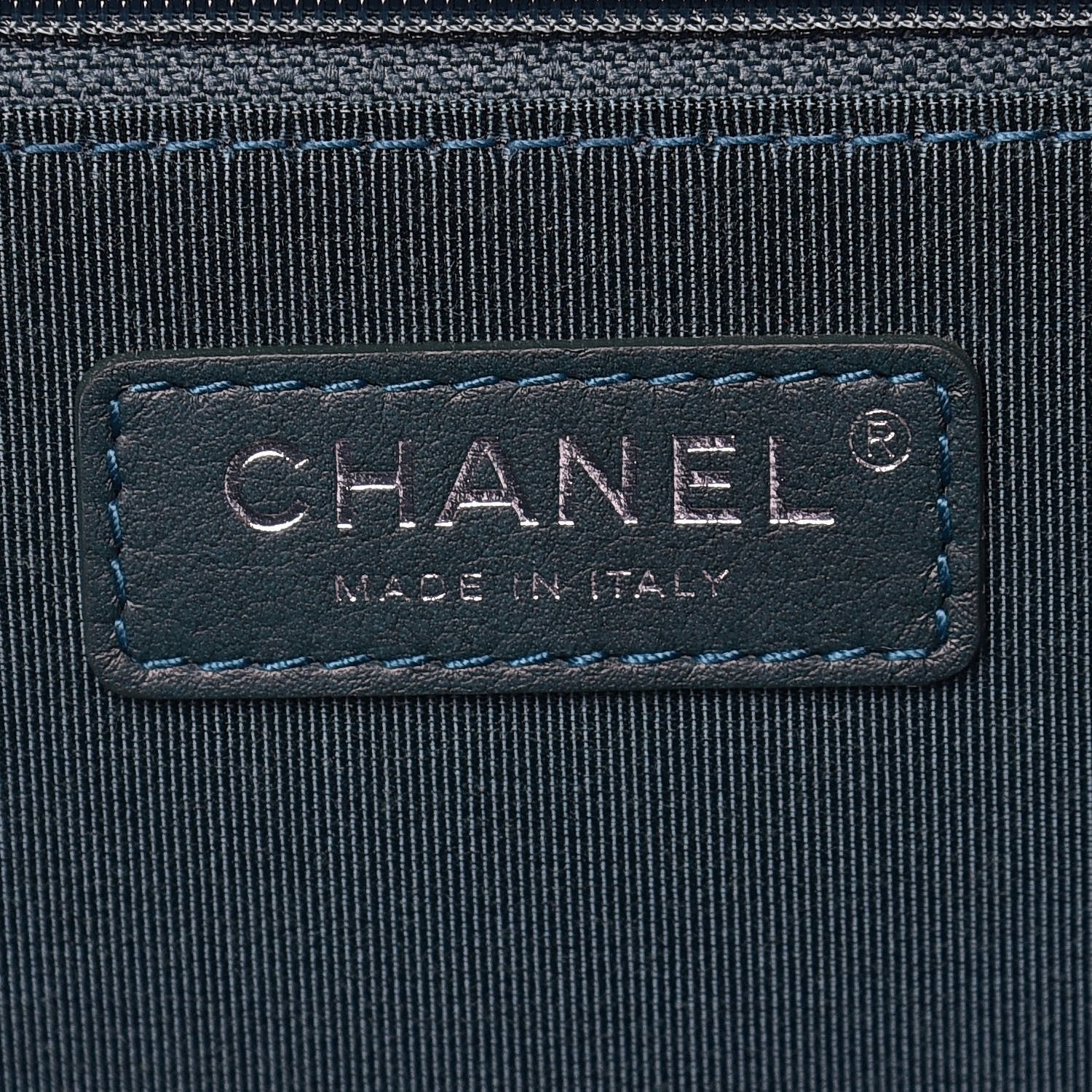 Chanel Wool Felt Calfskin Large Deauville Tote Dark Blue 8 of 10