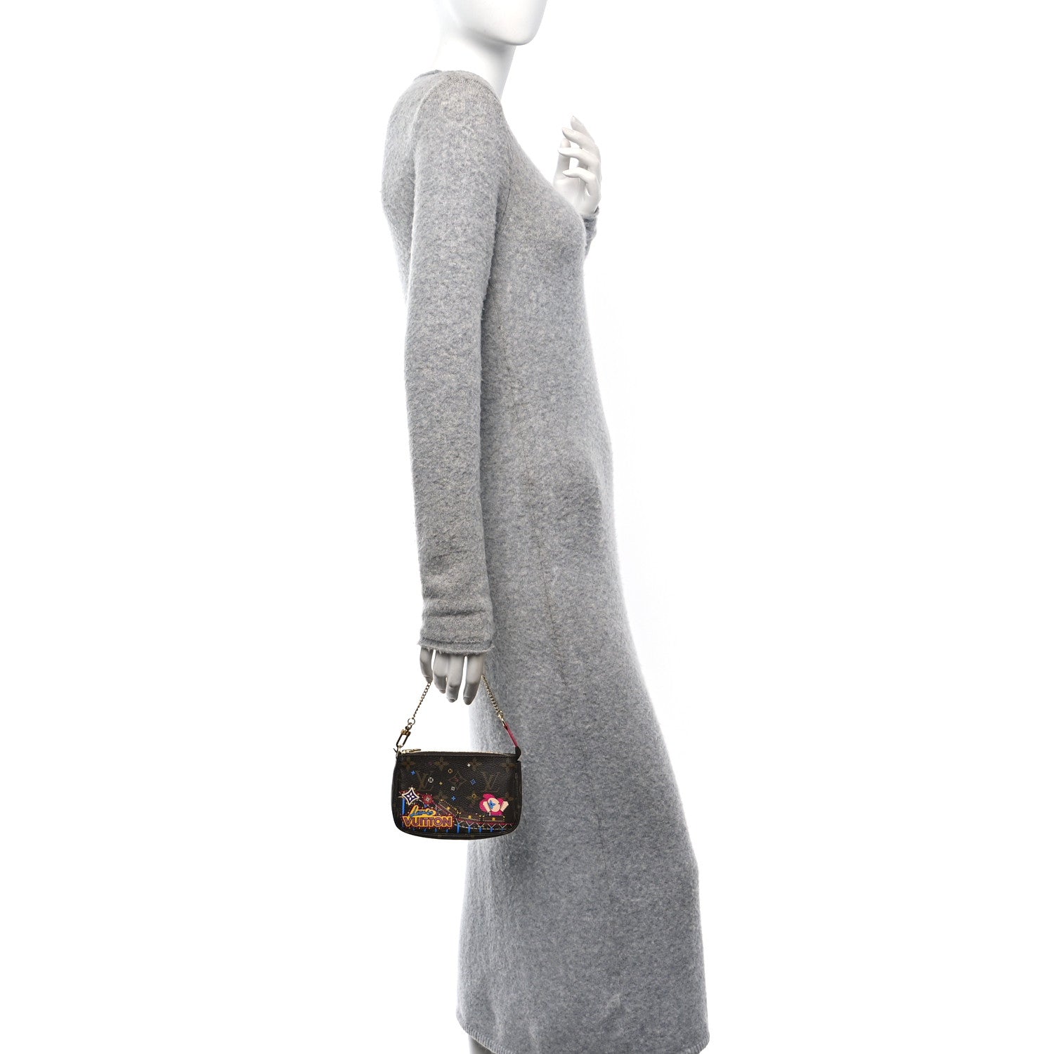 Louis Vuitton Monogram 2020 Christmas Animation Roller Coaster Mini Pochette Accessories Pivoine 2 of 9