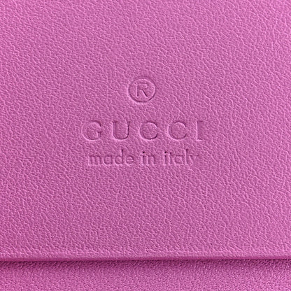 Gucci Calfskin Matelasse GG Marmont Card Case Candy Mousse 6 of 6