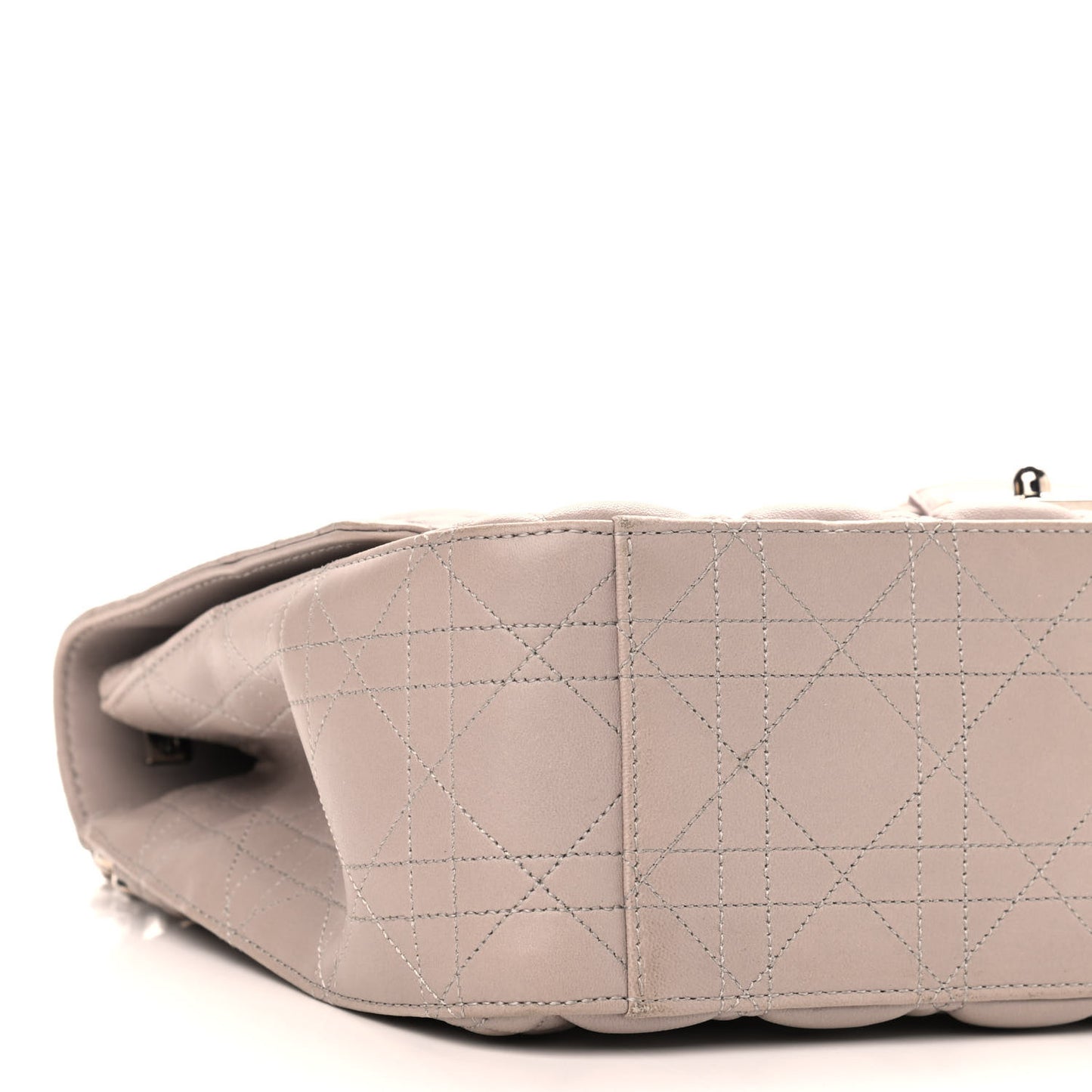 Lambskin Cannage Large Miss Dior Flap Grey