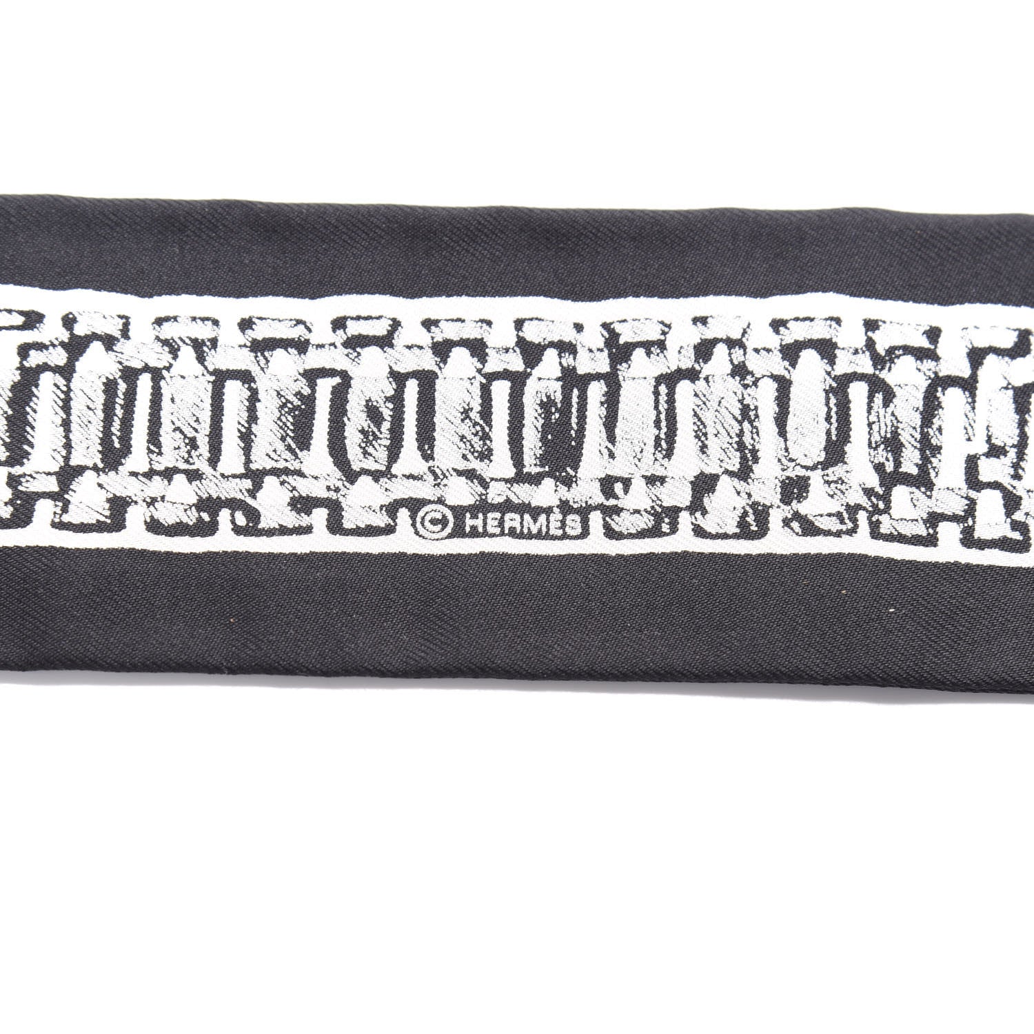 Hermes Silk Le Tresor De Medor Twilly Black White 3 of 3