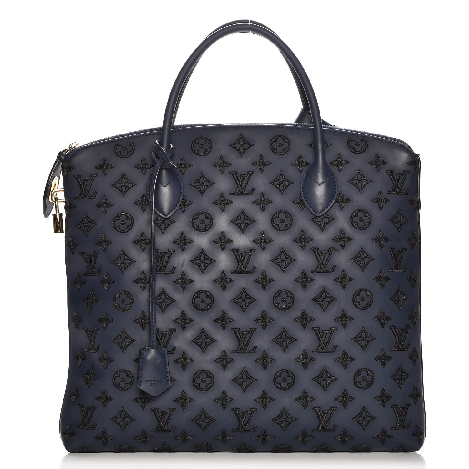 Louis Vuitton Monogram Addiction Vertical Lockit MM Blue 1 of 7