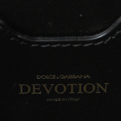 Dolce & Gabbana Smooth Calfskin Medium Devotion Envelope Top Handle Bag Black 6 of 9