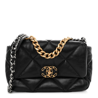Chanel Lambskin Quilted Medium Chanel 19 Flap Black 1 of 11