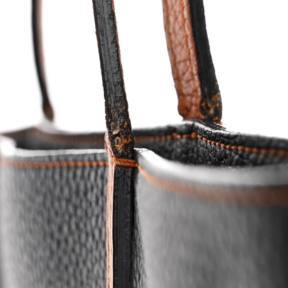 Moynat Taurillon Blush Tote Black Cognac 10 of 11