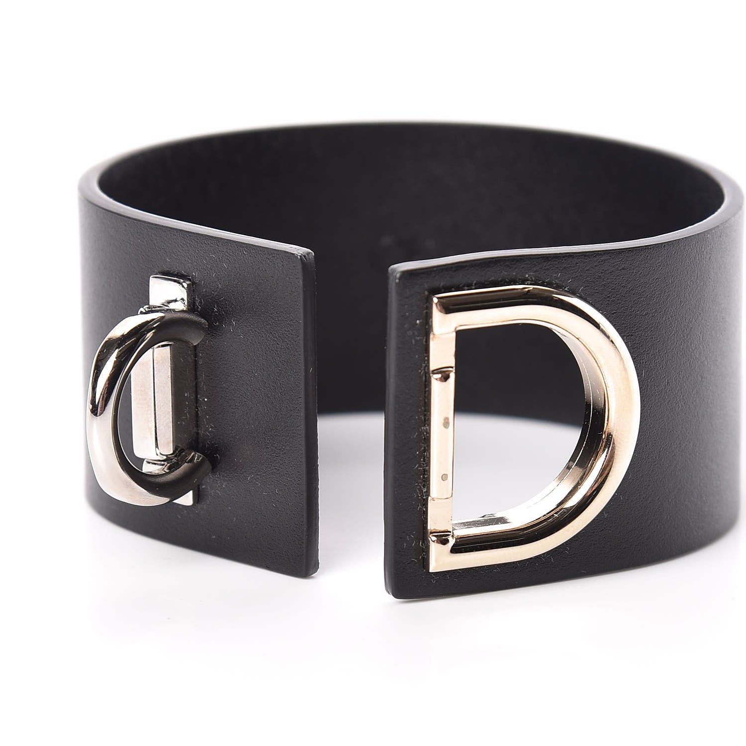 Christian Dior Calfskin Large Logo Bracelet Black 6 of 7