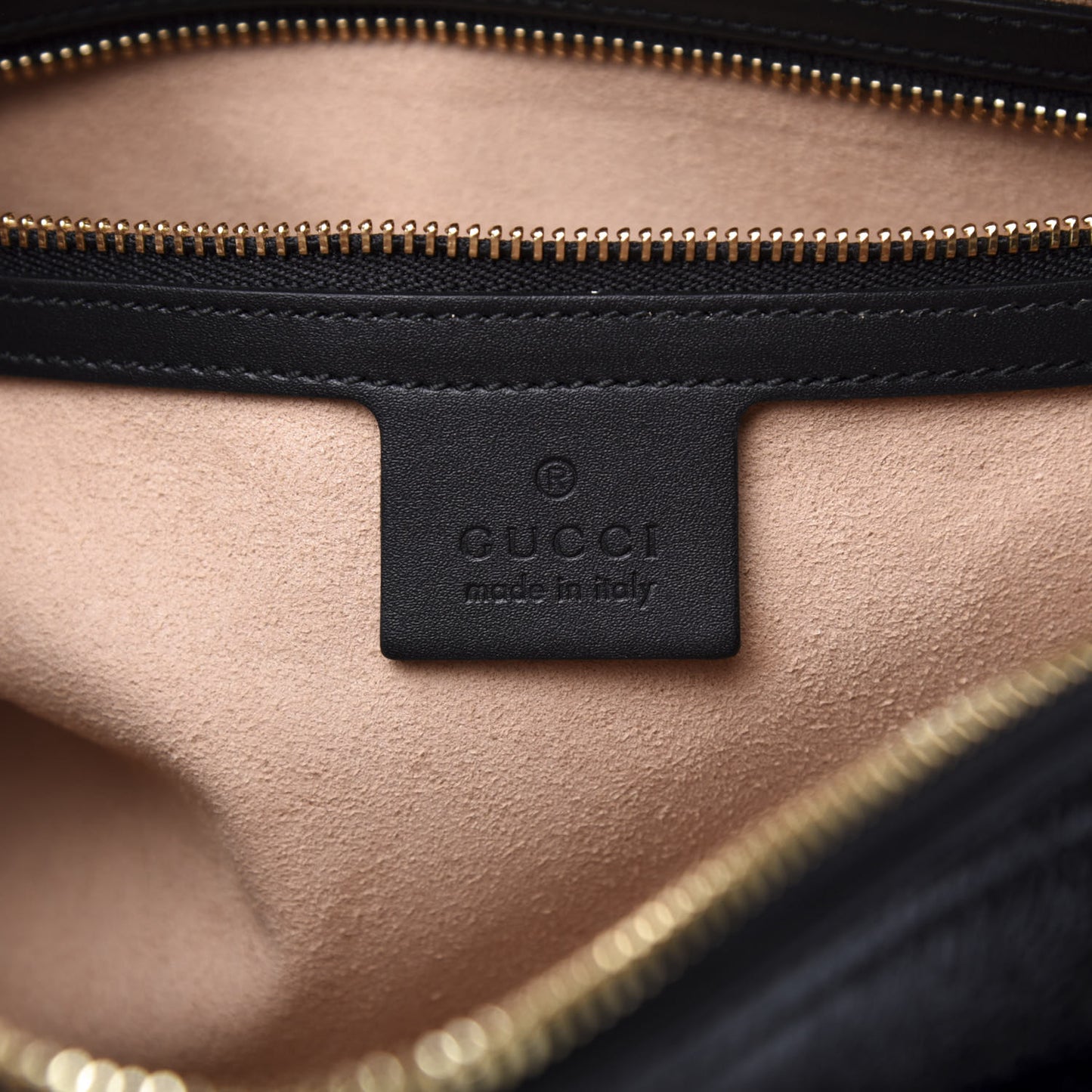 Suede Patent Web Small Ophidia Shoulder Bag Black