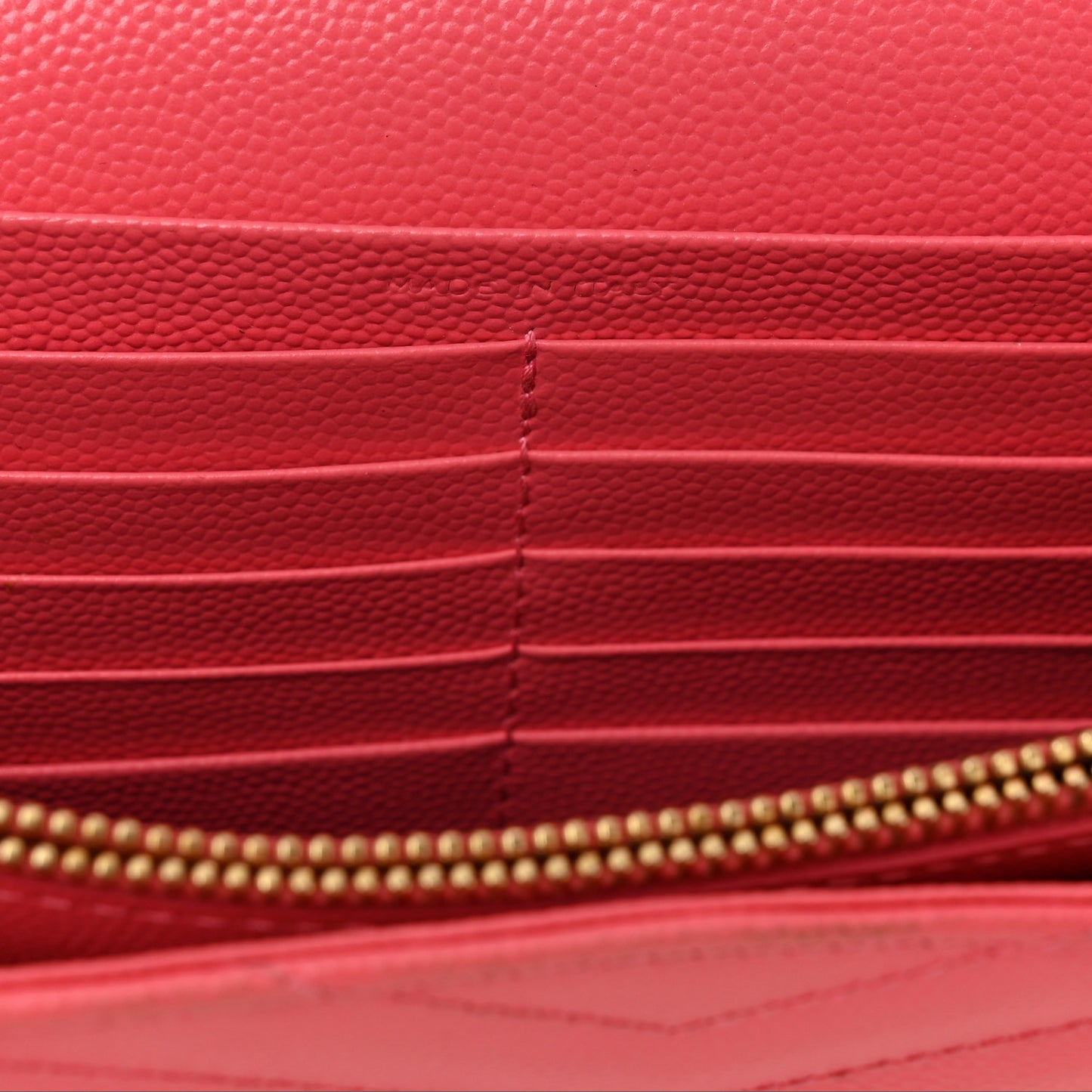 Grain De Poudre Matelasse Chevron Monogram Chain Wallet Rose Clair