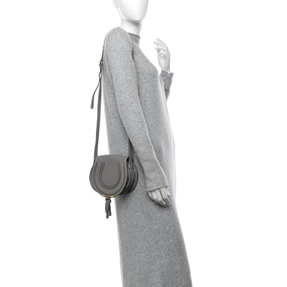 Chloe Grained Calfskin Small Marcie Saddle Bag Cashmere Grey 2 of 11