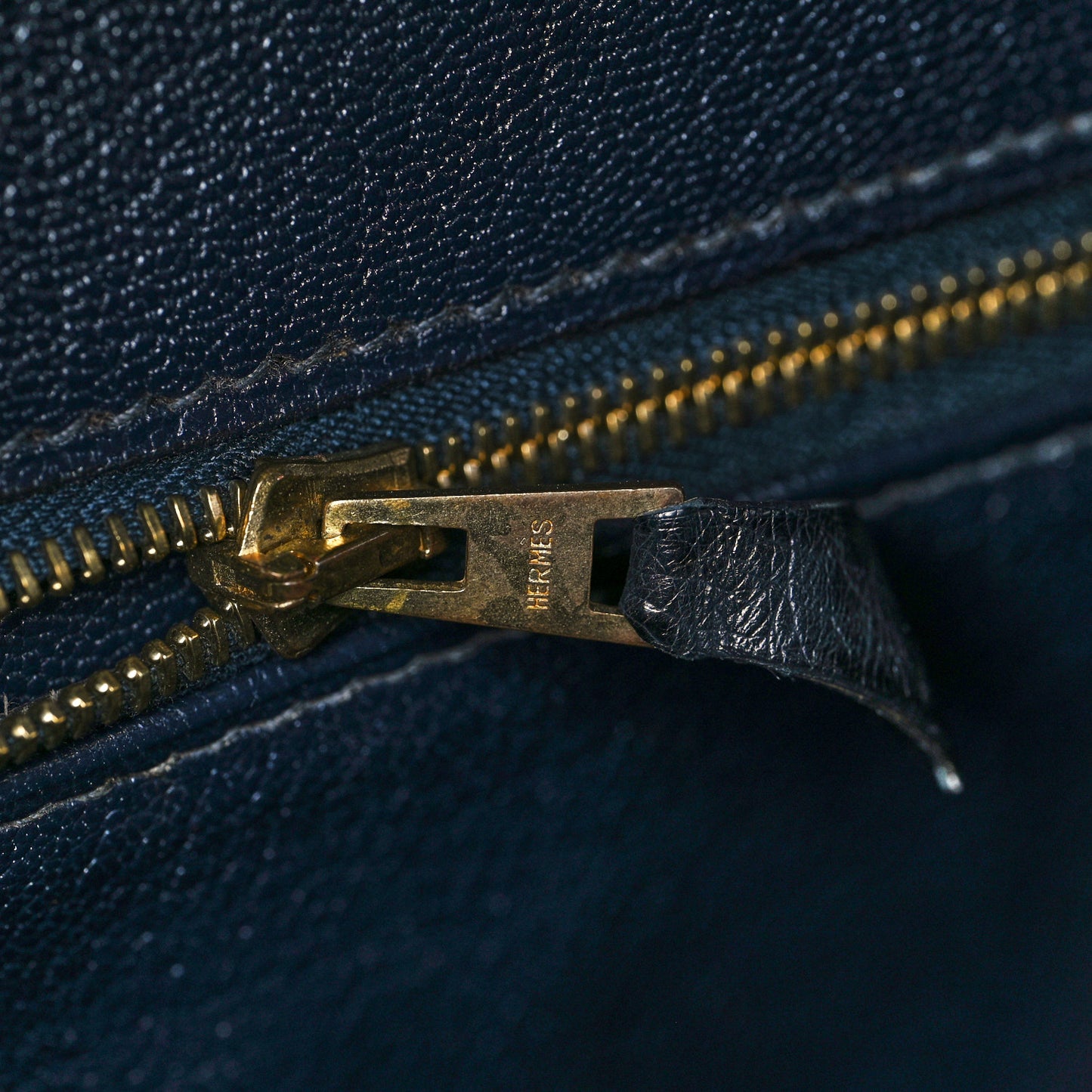 Ostrich Birkin 35 Bleu Indigo
