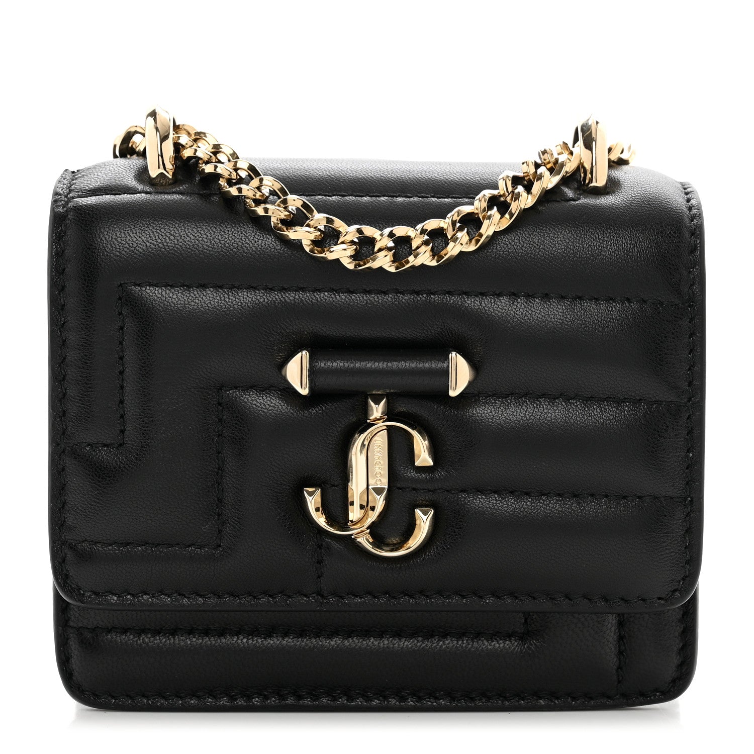 Jimmy Choo Nappa Quilted Varenne Micro Avenue Quad Black 1 of 8