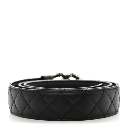 Chanel Calfskin Quilted CC Chain Belt 90 36 Black 2 of 7
