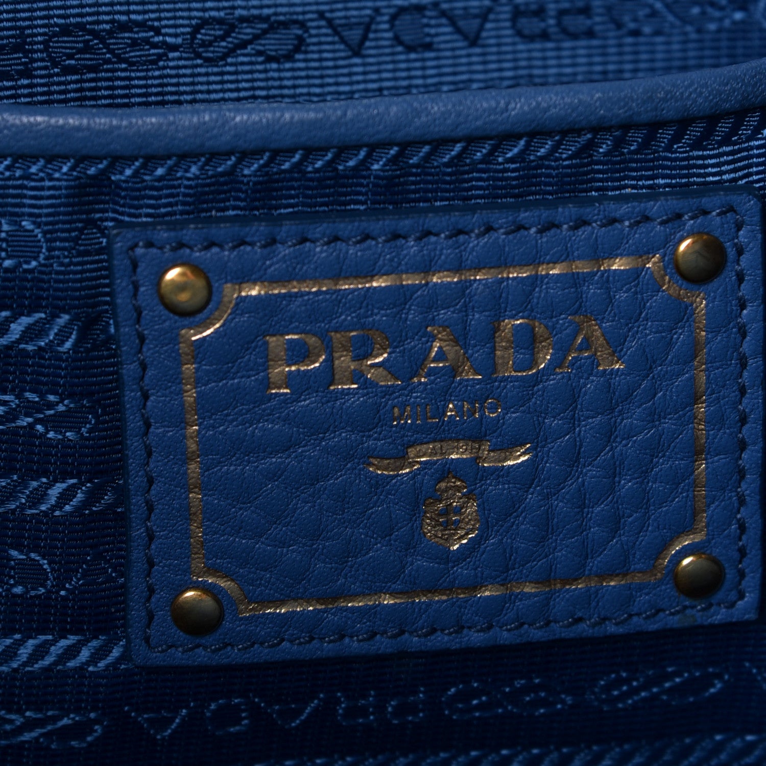 Prada Vitello Daino Tote Cobalto 5 of 10