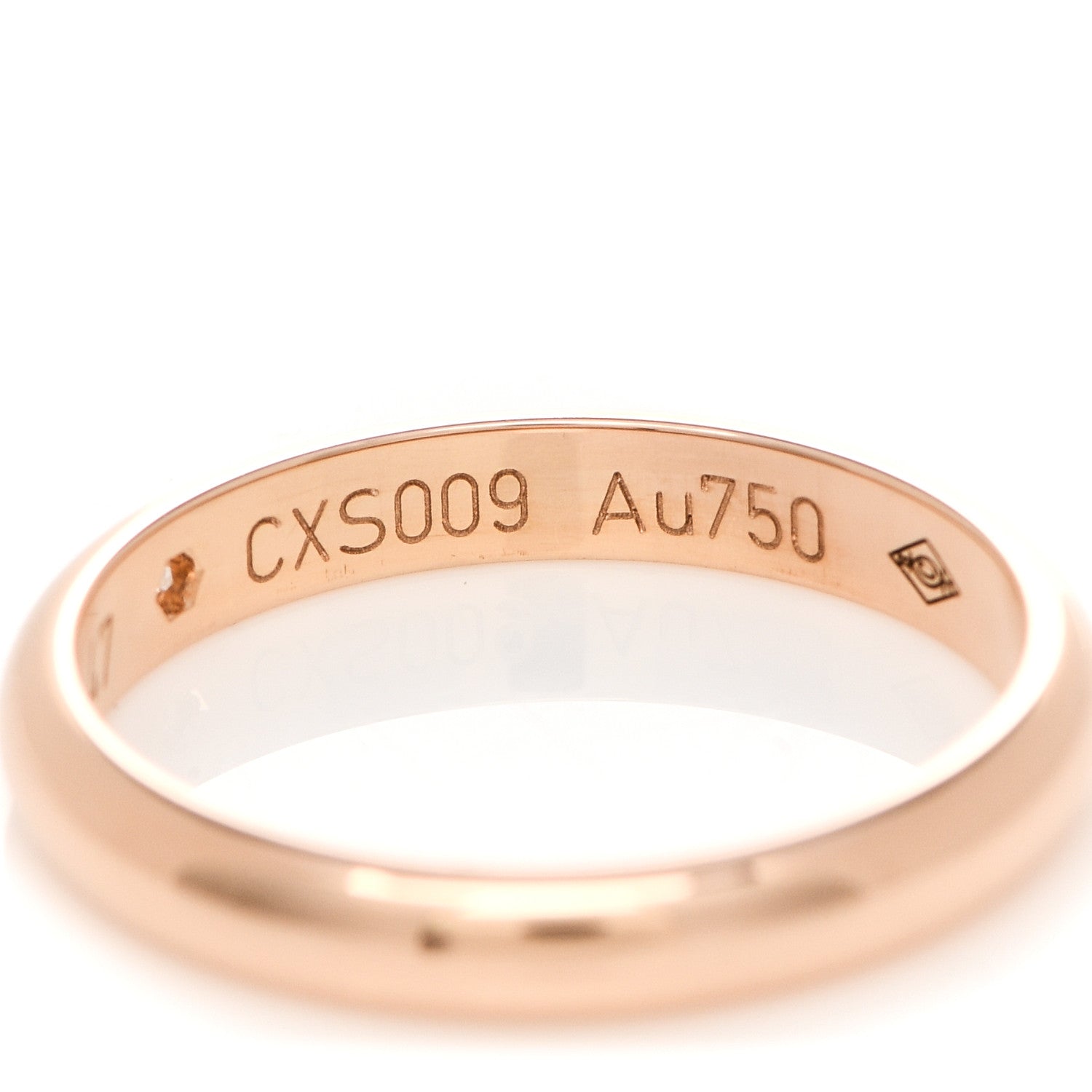 Cartier 18K Pink Gold Diamond 2.6mm 1895 Wedding Band Ring 47 4 5 of 5