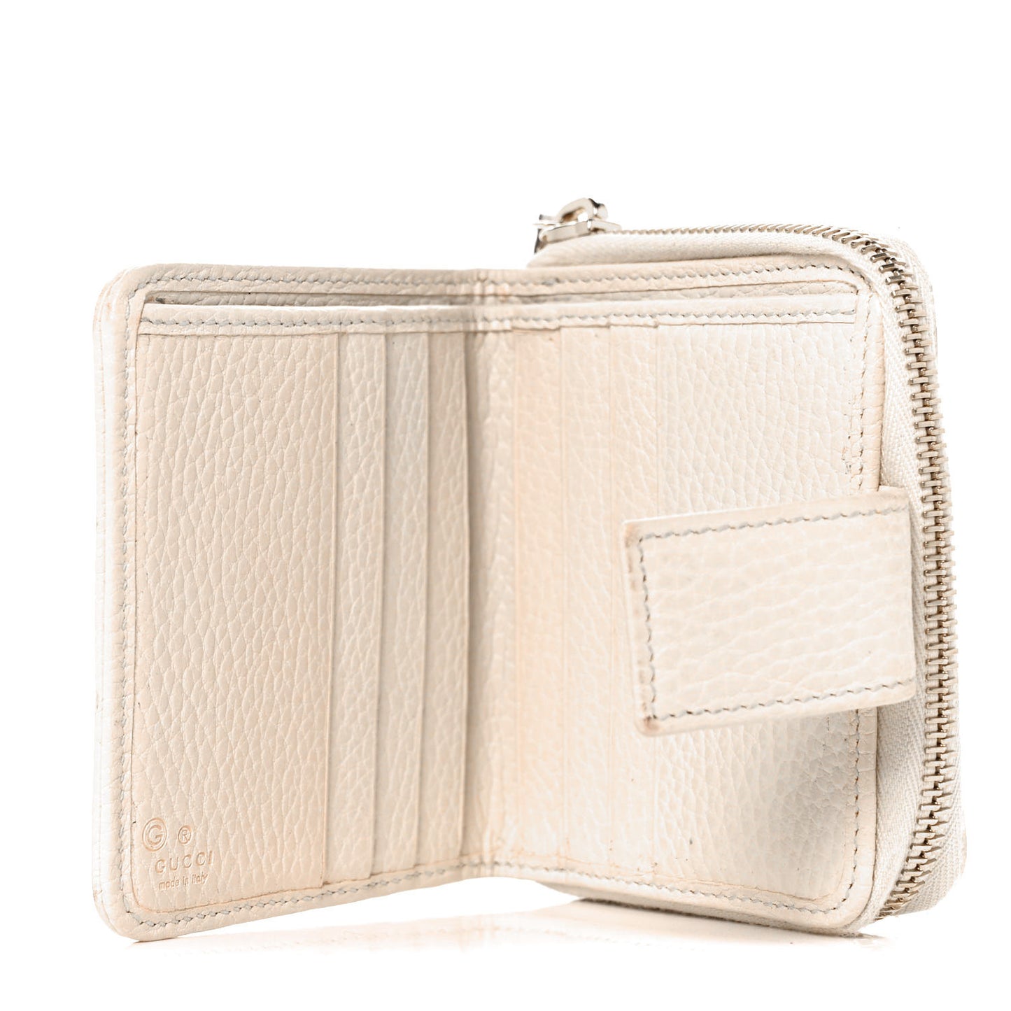 Monogram Dollar Calfskin Zip Around French Flap Wallet Beige Ebony Avoire