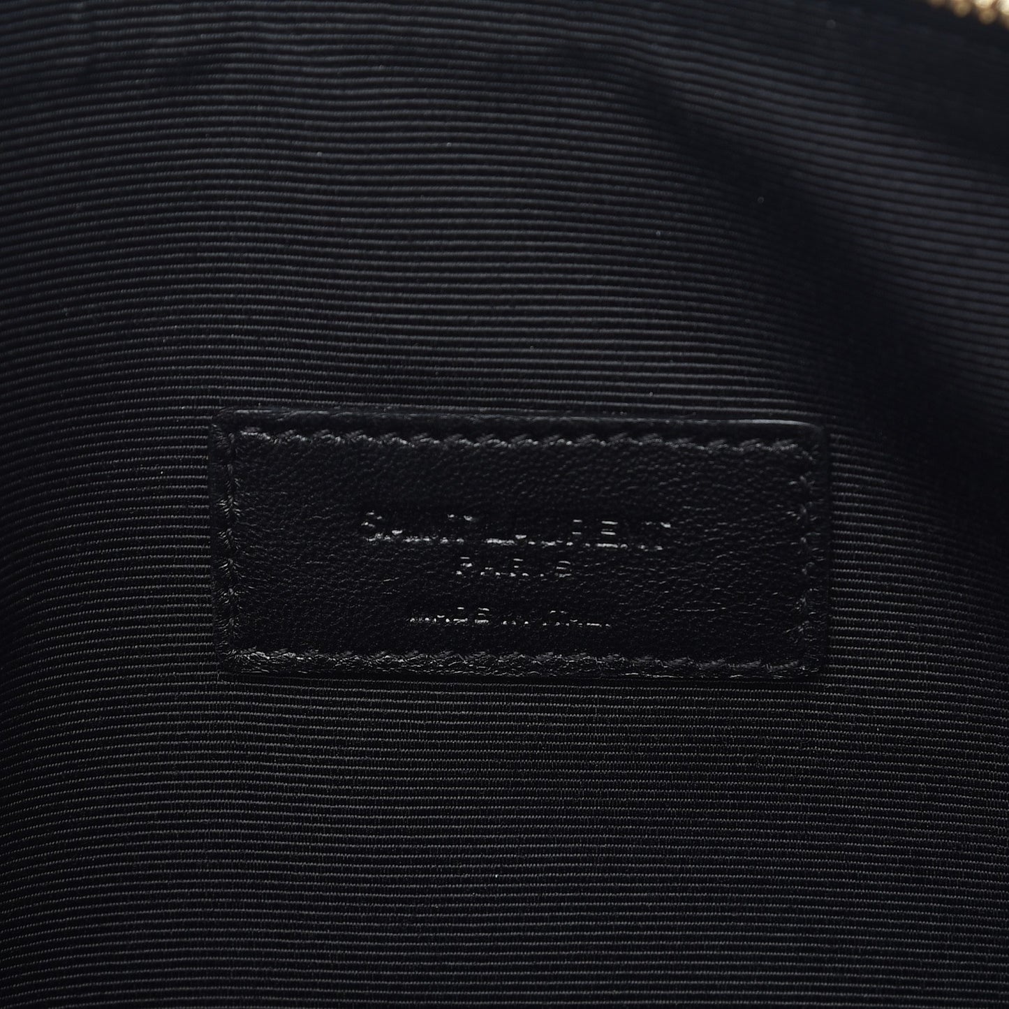 Calfskin Zipped Clutch Black