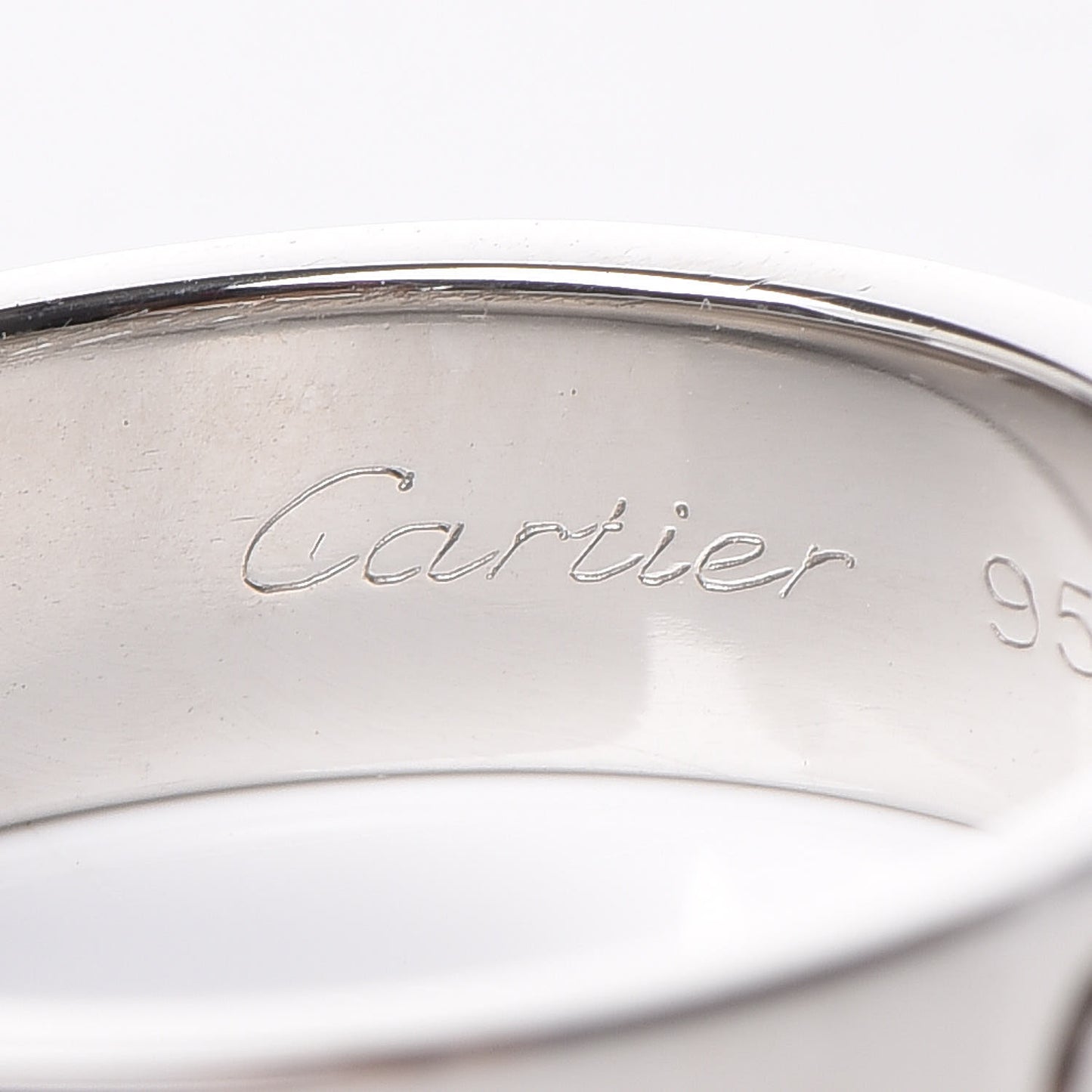Platinum 5.5mm LOVE Ring 56 7.5