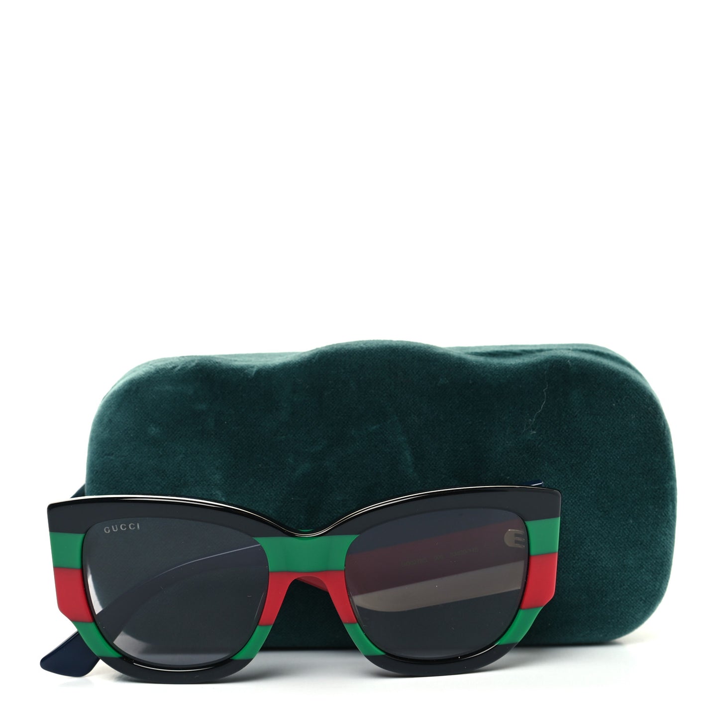 Acetate Web Oversized Frame Rectangle Sunglasses GG0276S Black Multicolor