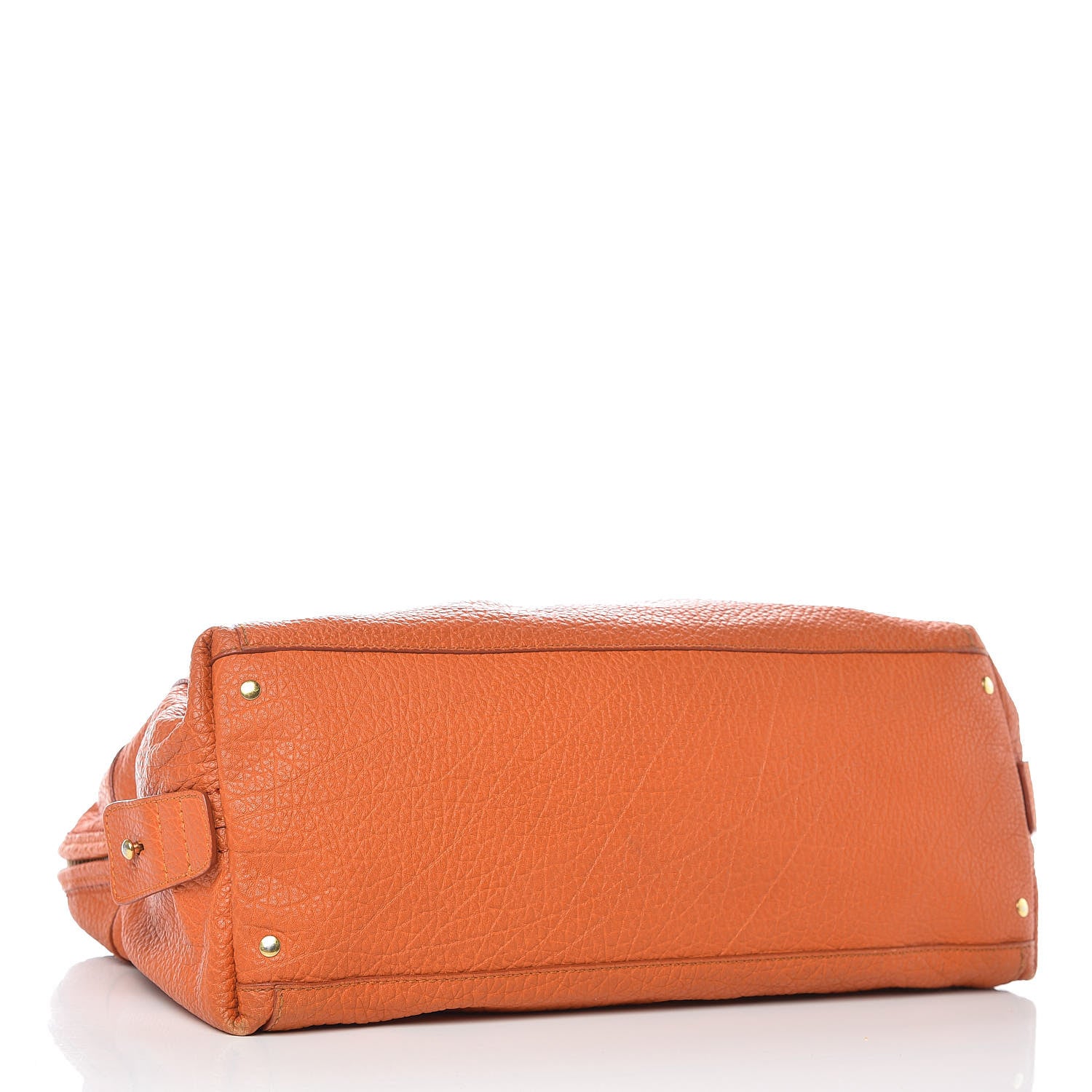 Chloe Grained Calfskin Brooke Satchel Orange 4 of 17