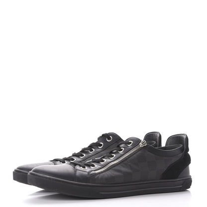 Louis Vuitton Damier Graphite Calfskin Suede Mens Aventure Sneakers 9.5 3 of 13