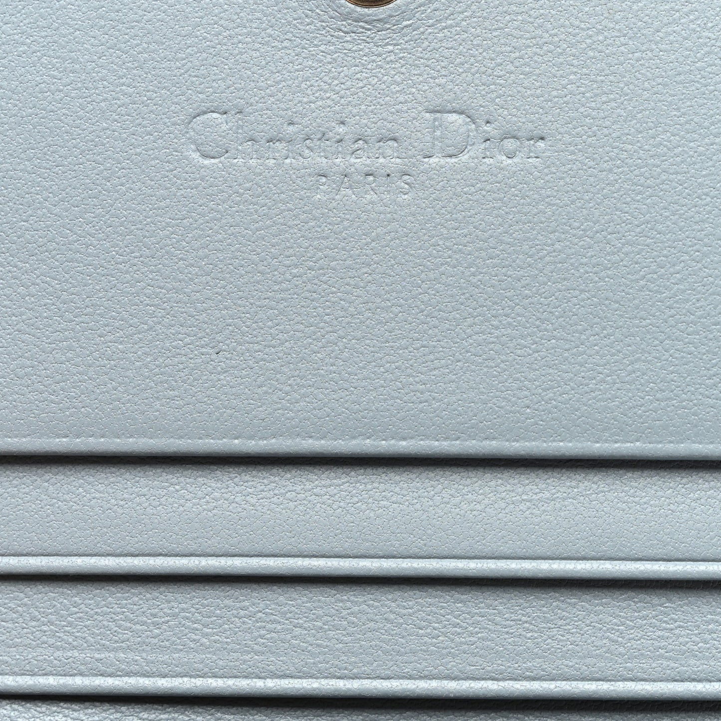 Lambskin Cannage Mini Lady Dior Wallet Cloud Blue