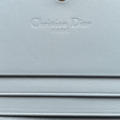 Christian Dior Lambskin Cannage Mini Lady Dior Wallet Cloud Blue 6 of 8