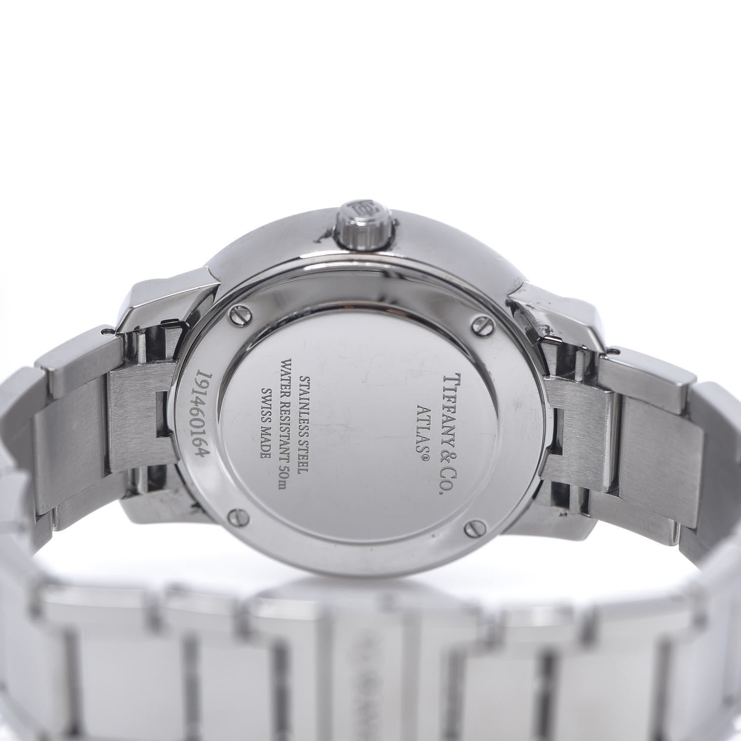 Tiffany Stainless Steel Diamond Bezel 31mm Atlas 2-Hand Quartz Watch Ice Blue 4 of 4