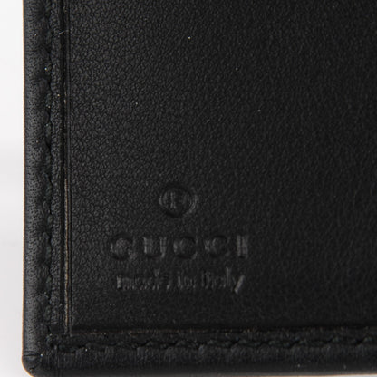 Gucci Calfskin Swarovski Crystal Mini GG Sparkling French Flap Wallet Black 6 of 8