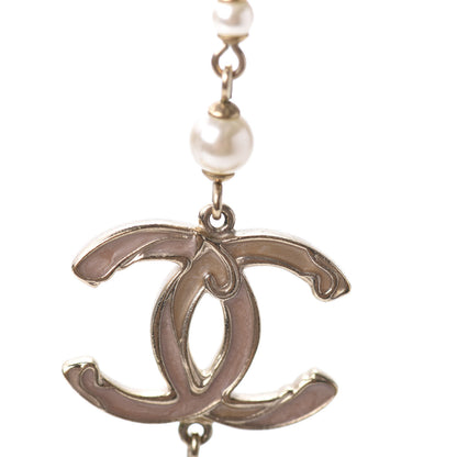 Chanel Pearl Enamel CC Short Necklace Gold 4 of 7
