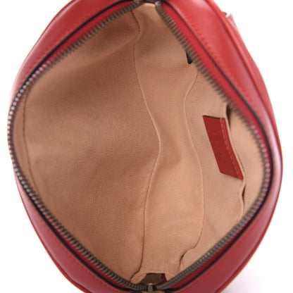 Gucci Calfskin Matelasse GG Marmont Belt Bag 85 34 Hibiscus Red 5 of 11