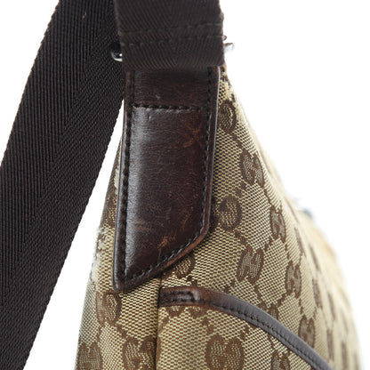 Gucci Monogram Calfskin Perforated Medium Flat Messenger Bag Dark Brown 13 of 18