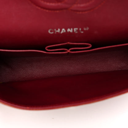 Chanel Patent Calfskin Quilted Medium Double Flap Dark Red 5 of 13