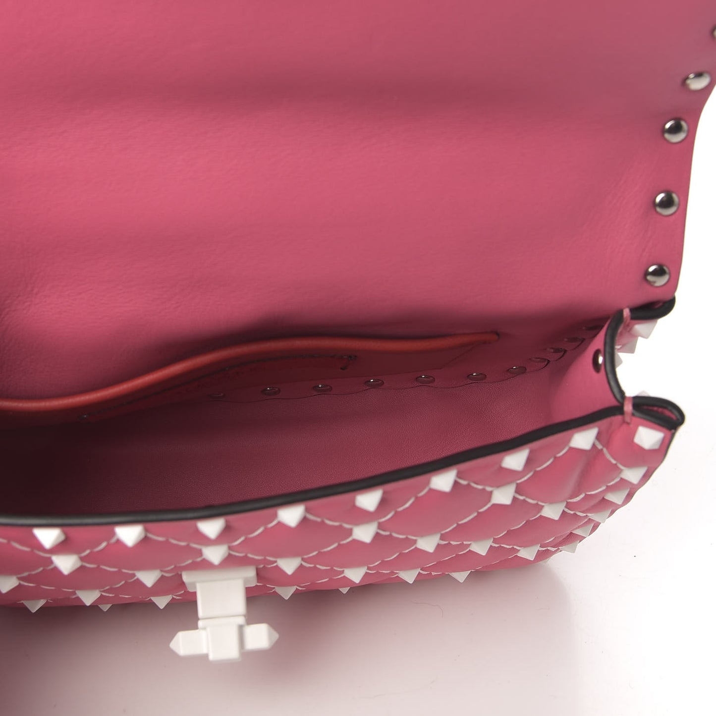 Lambskin Small Free Rockstud Spike Shoulder Bag Shadow Pink