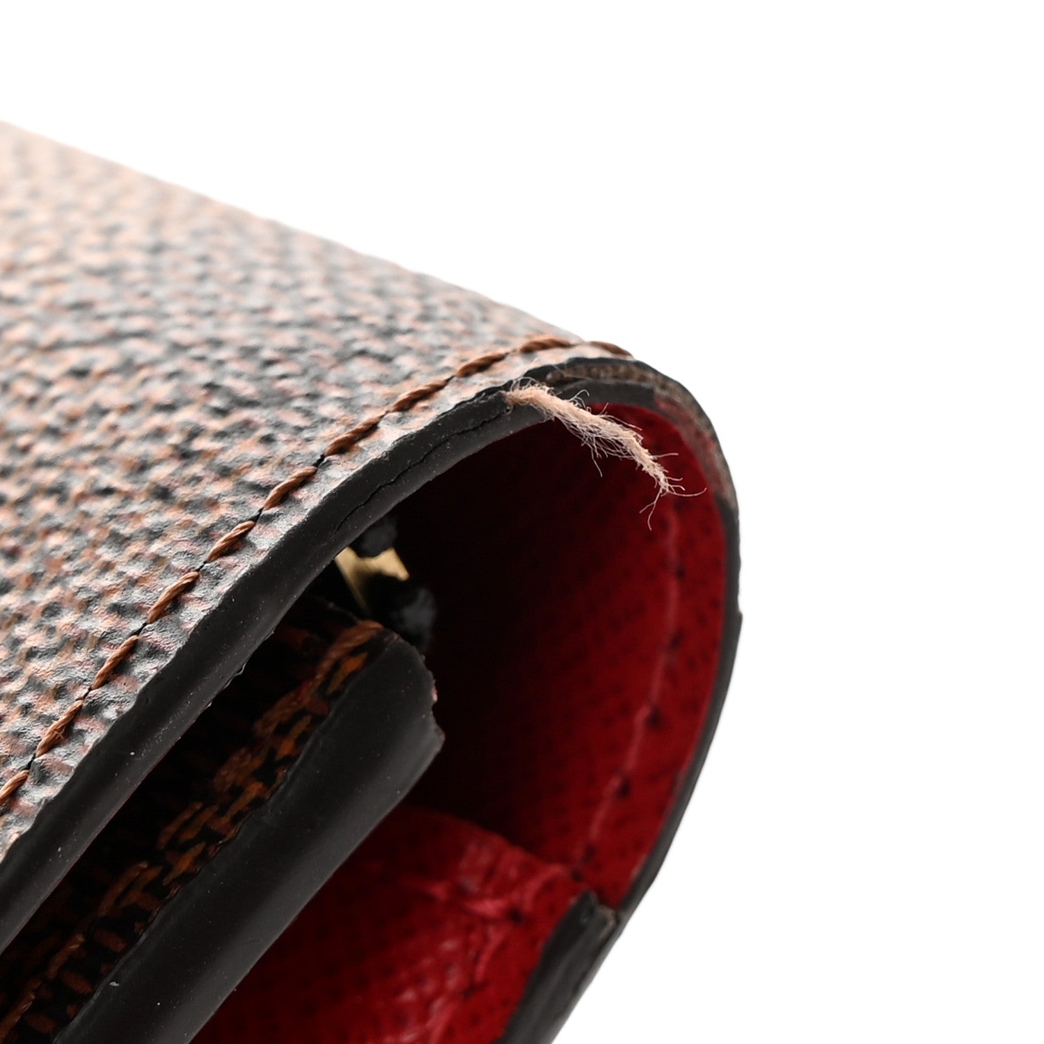 Louis Vuitton Damier Ebene Emilie Wallet Red 7 of 7