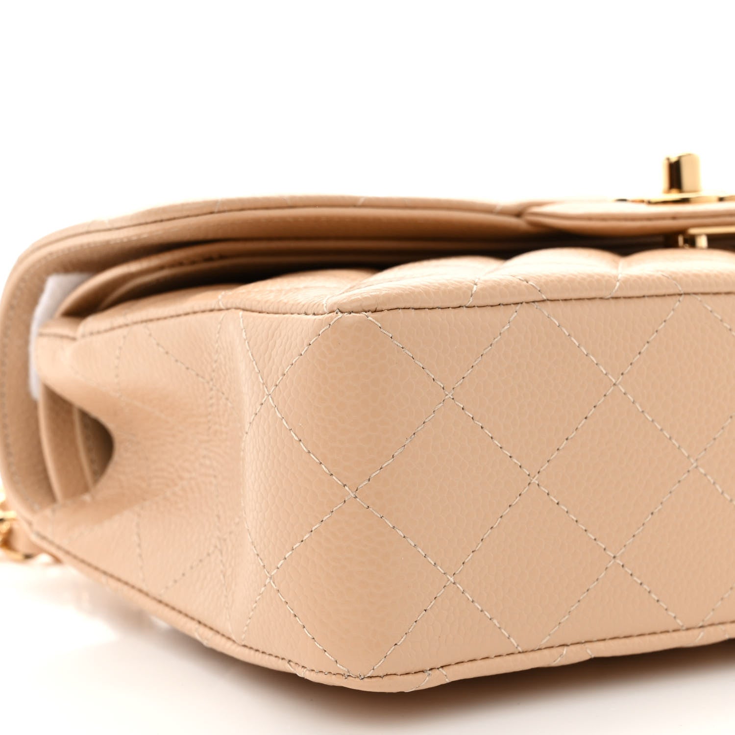 Chanel Caviar Quilted Small Double Flap Beige 10 of 11