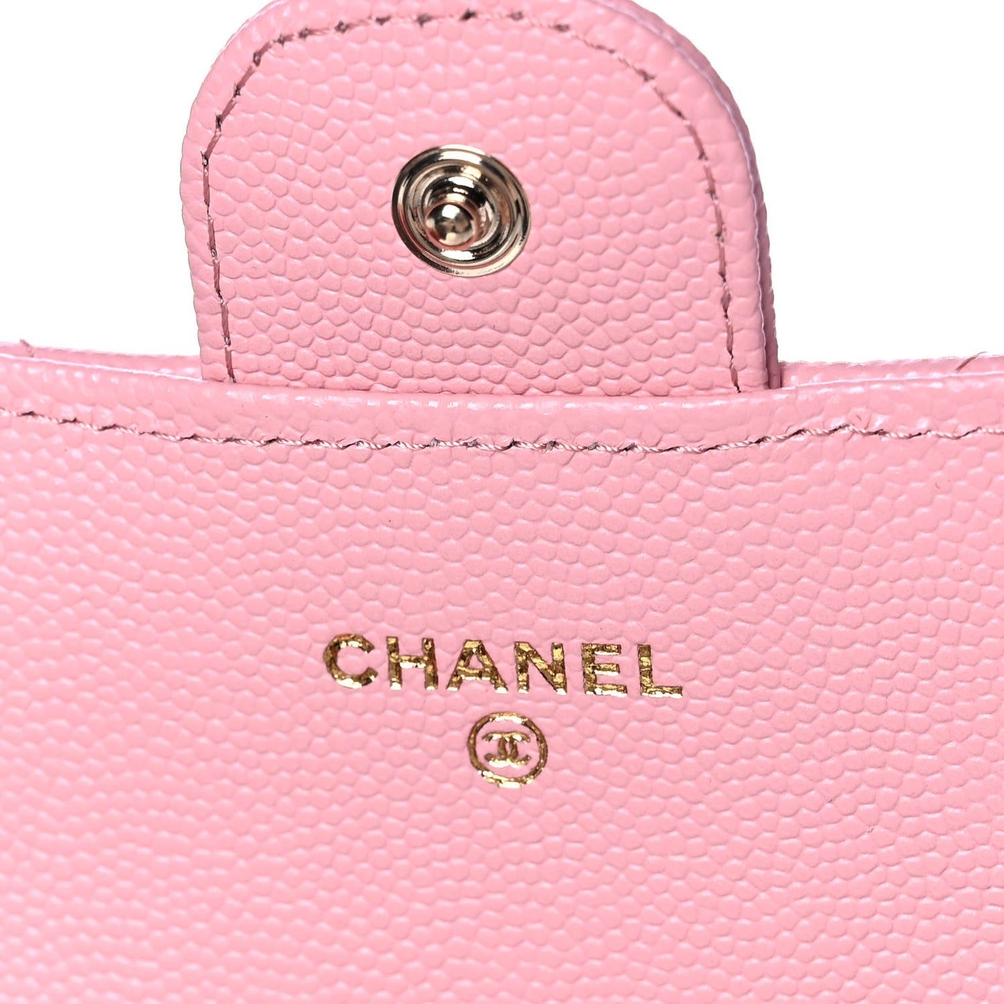 Caviar Quilted Large Gusset Flap Wallet Light Pink