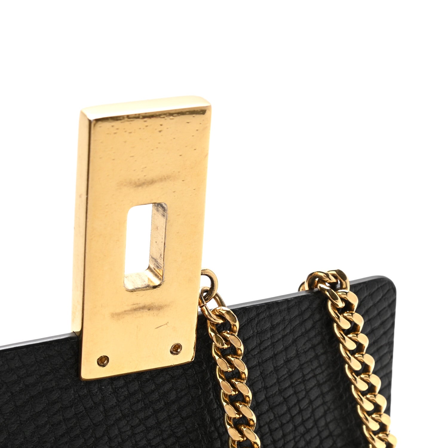 Chloe Textured Calfskin Lambskin Nano Drew Shoulder Bag Black 12 of 15