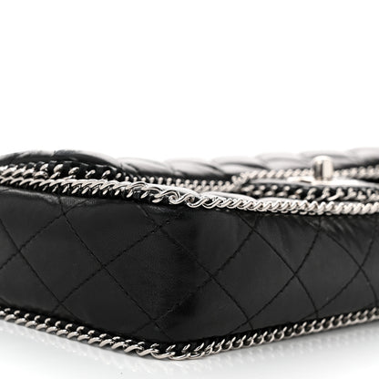 Chanel Lambskin Quilted East West Chain Around Flap Black 9 of 11