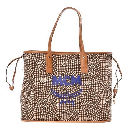 MCM Visetos Large Liz Reversible Shopper Tote Cognac 6 of 12
