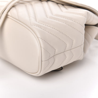Gucci Calfskin Matelasse GG Marmont Flap Backpack White 8 of 9