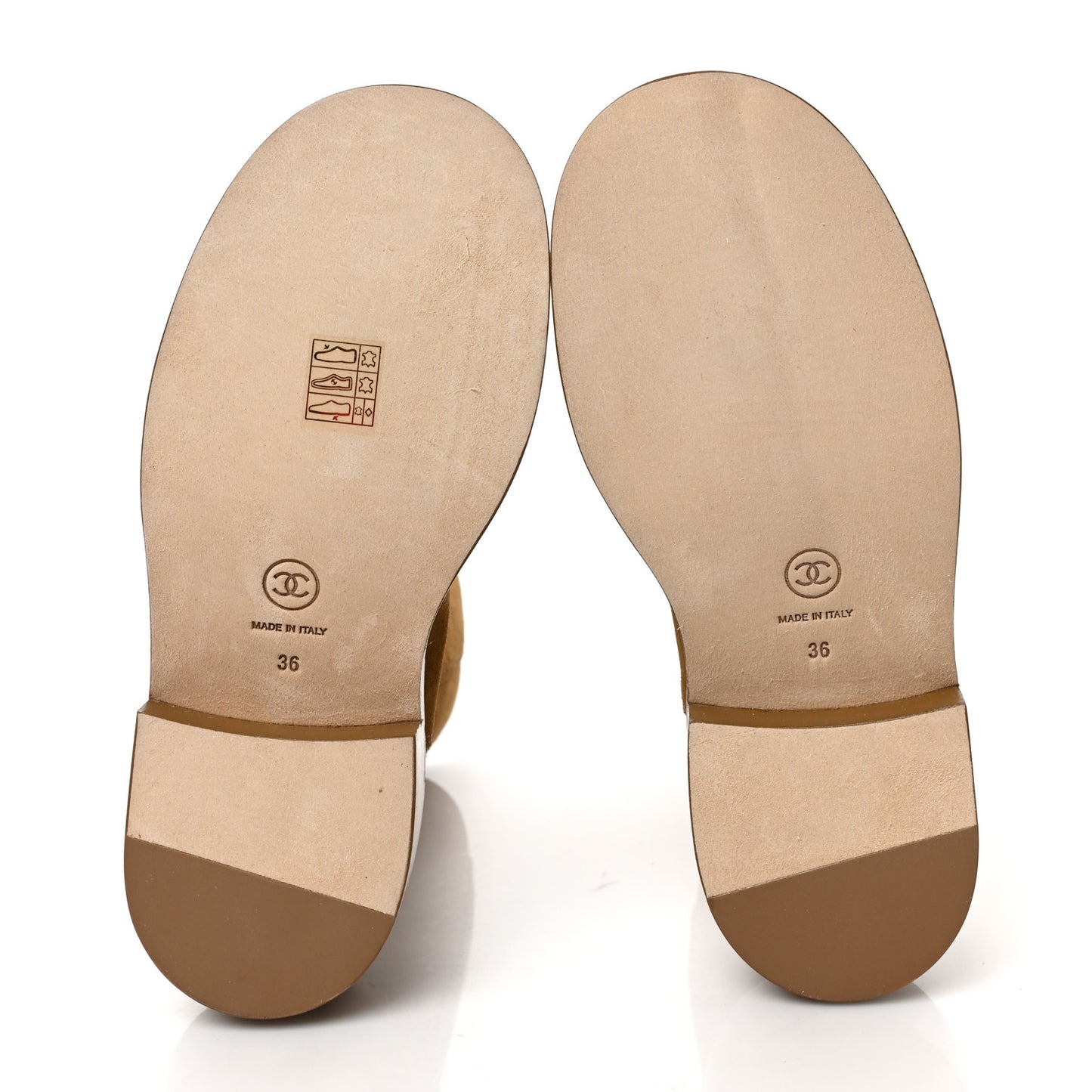 Suede Quilted Cap Toe Boots 36 Brown