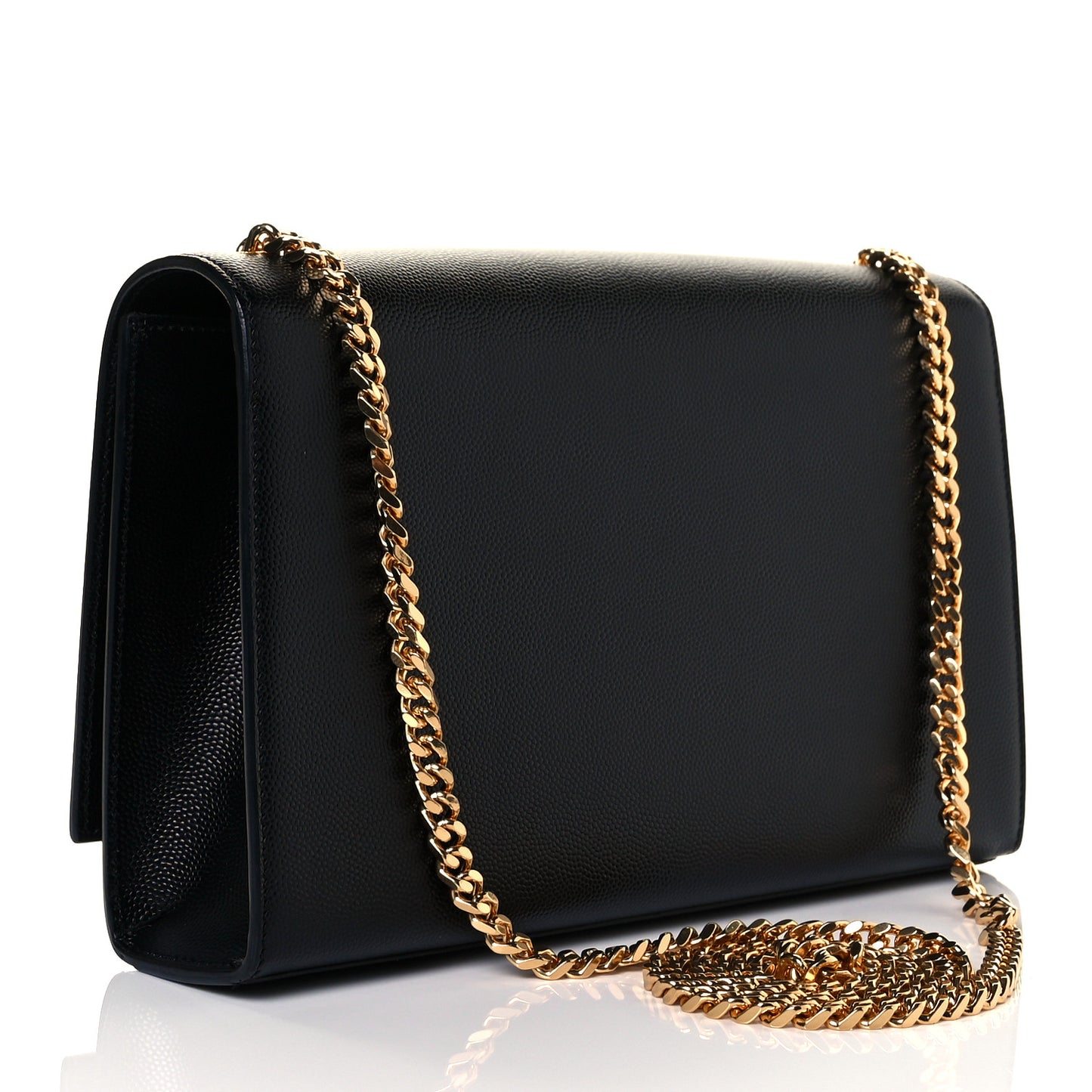 Grain De Poudre Medium Classic Monogram Kate Satchel Black