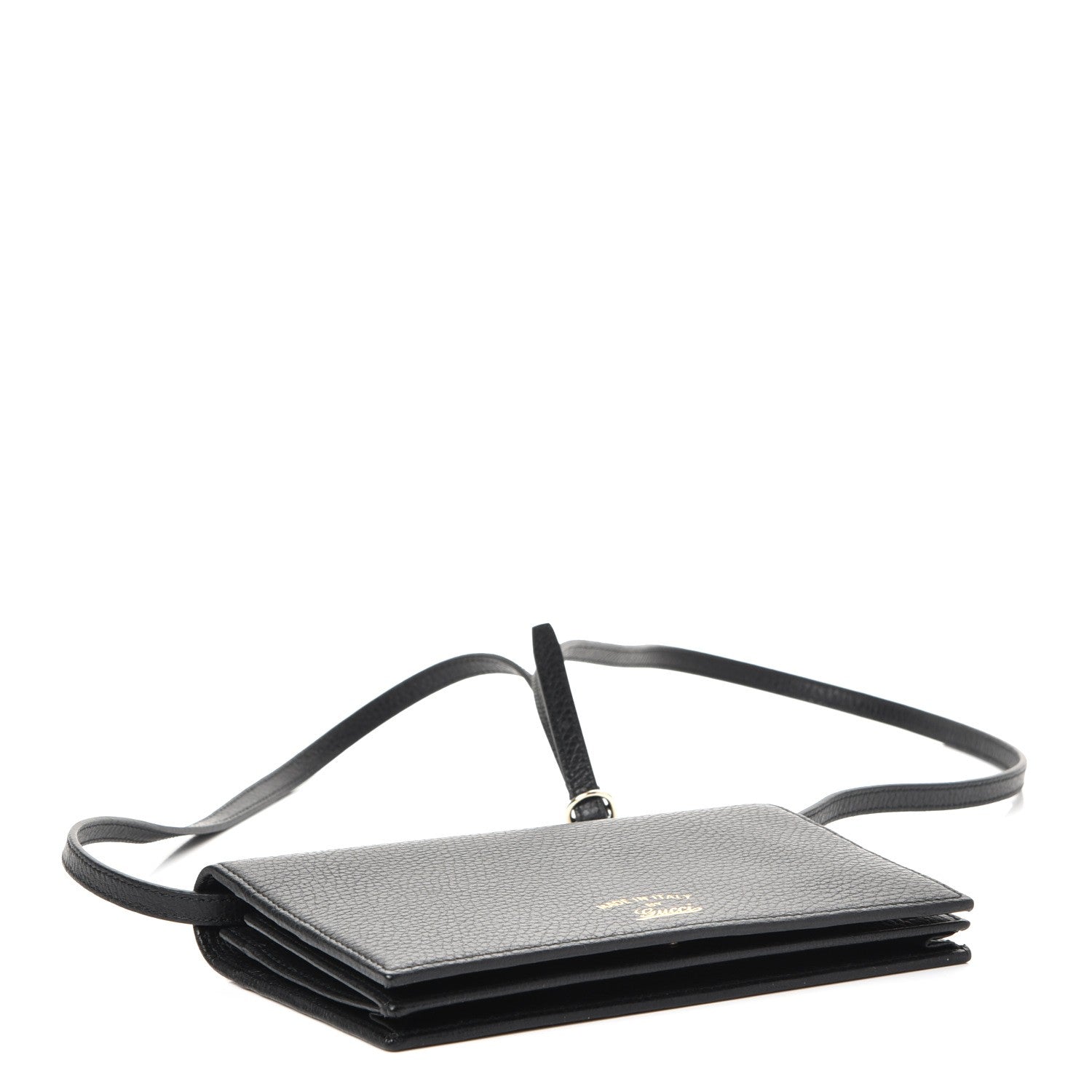Gucci Dollar Calfskin Mini Swing Wallet Bag Black 4 of 8