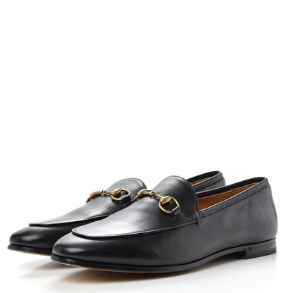 Gucci Calfskin Womens Jordaan Loafers 37.5 Black 3 of 11