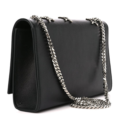 Saint Laurent Calfskin Crystal Star Medium Monogram Kate Satchel Black 3 of 11